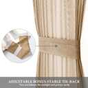 MIULEE 2 Panels Sidelight French Door Curtains Semi Sheer Panels for Narrow Window 25 x 72 Inches with Tieback - 2 Panels,Brown