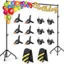 Backdrop Stand with Wheels 10x7.5Ft (WxH), Photo Backdrop Stand Easy to Move,Heavy Duty Back Drop Adjustable Stand for Parties,Banner Stand Photography and Video Studios