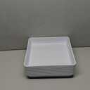 JOIKIT 15 PCS 11.4 x 11.4 Inch Square Plant Saucer, Plastic Plant Saucer Drip Tray, Square Flower Pot Tray for Indoors and Outdoor Plant Pots, 1.6 Inch Deep, White