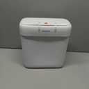 MOPALL Small Bathroom Trash Can with Lid, 2.6 Gallons / 10 L Slim Plastic Garbage Bin with Pop-Up Lid, Mini Waste Basket Can Dog Proof for Kitchen, Bedroom, Office, Laundry, Toilet, Rv, White