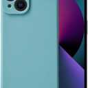 Compatible with iPhone 13 Soft Liquid Silicone Gel Cell Phone Mobile Basic Back case Cover casing funda para (Baby Blue)