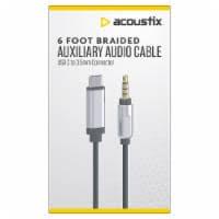 Acoustic 6 Foot Braided Auxiliary Audio Cable