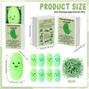 Wettarn 50 Sets Appreciation Pickle Gifts Cute Stress Balls with Support Gift Boxes Adults Party Favors for Employee Coworker Friends Office Positive Relief Toys Stocking Stuffers