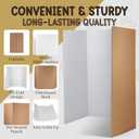 White Tri-Fold Presentation Board 28" X 40" Corrugated Tabletop Display Exhibition Board Lightweight and Portable with Smooth Surface Great for school projects and business presentations - By Emraw