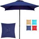 4.9ft Mini Square Patio Umbrella - UV 50+ Waterproof & Easy Setup | Outdoor Table Umbrella for Deck, Balcony, Garden, Lawn, Backyard, Market