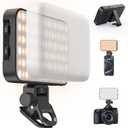 Selfie Light with Soft Diffuser & Built-in Stand  96 LED Rechargeable Clip Fill Zoom Light for Phone, iPhone, iPad, Camera, for Makeup, TikTok, Vlog, and FaceTime Calls