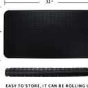 MicoYang Silicone Dish Drying Mat for Multiple Usage,Easy clean,Eco-friendly,Heat-resistant Silicone Mat for Kitchen Counter or Sink,Refrigerator or Drawer Liner Black 4XL 32 inches x 18 inches