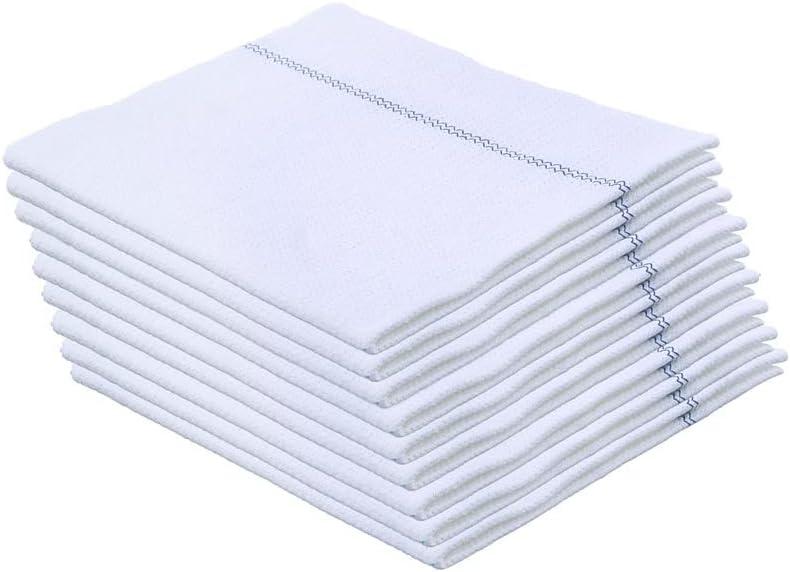 Superio Squeegee Mopping Towel Floor Cloth White Cloth for Cuban Style Mop, Israeli Sponga, Kitchen, Bathroom Cleaning, Tile, Stone, Wood, Floor Washing, Drying Towel -18"x24", 9 Pack