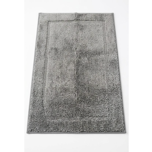 Border Dark Gray, 20 in x 32 in, CottonPlush, Bath Mat