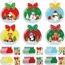 Dunzoom 48 Pcs Christmas Crafts Kits for Kids Christmas Snow Wonderland Ornament Crafts DIY Wonderland Ornament Kit Make Your Own Wonderland Craft Stickers for Holiday Xmas Classroom Party Favors