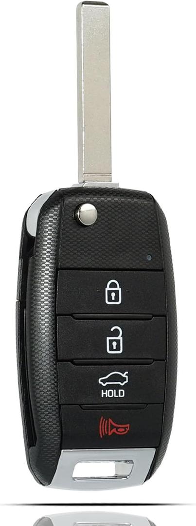 SUPALAND Flip Key Fob Replacement Fits for Kia Optima 2016-2020 Keyless Entry Remote Control SY5JFRGE04 95430-D4010 4 Button