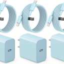 iPhone 17 16 15 Fast Charging 10FT Long USB C Charger Type C Charger 3 Pack Fast Charger USB C for iPhone 17/17 Plus/17 Pro/17 Pro Max/16/16 Plus/16 Pro/16 Pro Max/15/15 Pro Max,iPad Pro,Samsung(Blue