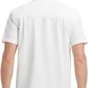 Men's Short Sleeve Button Down Shirts Classic Regular Fit Summer Beach Shirt with Pocket (M)