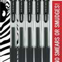 Zebra Pen Sarasa Dry X20 Retractable Gel Pens, 0.7mm Medium Point, Black Ink with Rapid Fast Dry Ink Technology, Ideal for the Left Handed, Elimates Smudging and Smearing in Seconds, 5-Pack (46855)