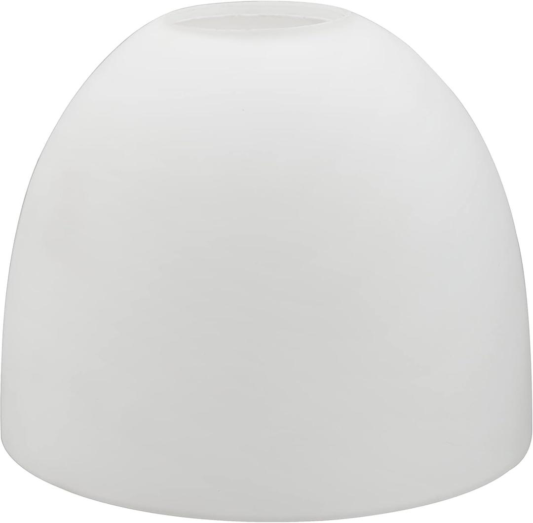 Aspen Creative 23617, Frosted Opal Glass Shade White Inside, 5-1/8"Dia x 4"H/Center Hole:42mm, 5-1/8"Dia x 4-1/8"H/Fitter 1-5/8"