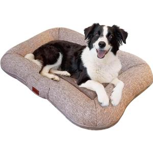 Dog Bed for Large Dogs, Dog Crate Beds Comfy Kennel Pad Anti-Slip Pet Sleeping Mat for Large Medium Size Dogs Breeds, 35" x 27", Up to 70 lbs
