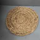 50 Set 13 Inch Round Woven Placemats with Pearl & Rhinestone Napkin Rings