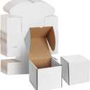 WIFTREY 6x6x6 White Shipping Boxes 20 Pack for Small Business, Small Corrugated Cardboard Mailer Boxes for Mailing, Packing