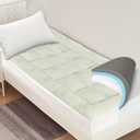 Dual Layer Mattress Topper Twin XL College Dorm Room Essentials, 4.5 Inch Cooling Pillow Top Mattress Topper (2.7" Extra Thick Mattress Pad &1.8" Gel Memory Foam and Firm Foam for Back Pain)
