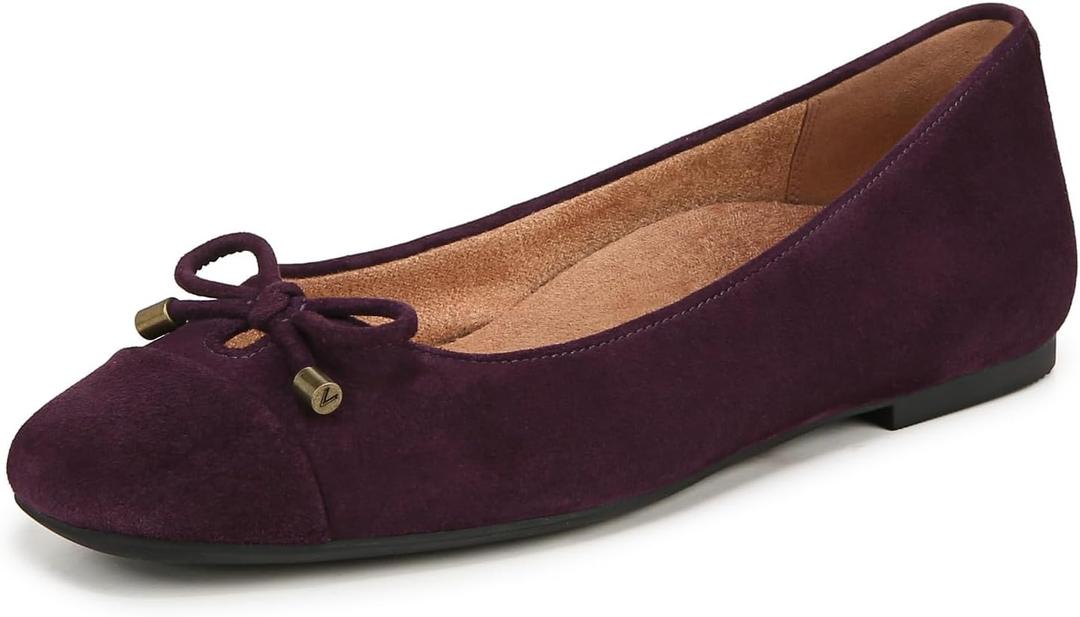 Vionic Klara Ballerina/ Skimmer Shoes Winter Plum Suede 9.5 M