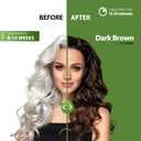 Dark Brown Hair Dye Shampoo for 100% Gray Coverage - 3 IN 1 Hair Color Shampoo with Argan Oil & Ginseng, Ammonia & Paraben Free, Long Lasting Semi-Permanent Natural Color for Women & Men