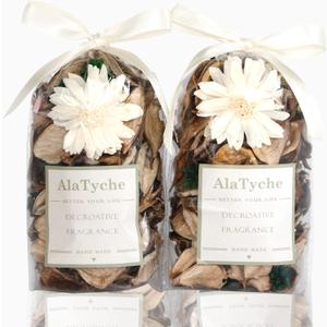 Spring Potpourri Bags, Vanilla Scented, White Potpourri Dried Flowers, Home Fragrance Sachet, Vase Decor (White Caramel)-Mini
