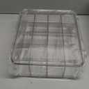 Adjustable Sock Underwear Drawer Organizer Dividers, 16 Grid Clear Tea Bag Holder with Lid, Removable Divided Tie Organizer Box, Plastic Storage Bin for Scarves Bras