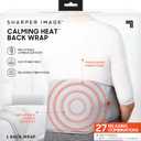 Calming Heat Back Wrap by Sharper Image- Electric Back Heating Pad with Customizable Inflatable Lumbar Support, Soothing Heat, & Massaging Vibrations- 9 Settings 3 Heat, 3 Vibration, 3 Lumbar 