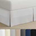 Bed Makers Never Lift Your Mattress Bed Skirt, Designed for Box Spring Beds, Split Corners, 14 Inch Drop Length, Queen, White