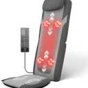 Snailax Back Massager for Full Back Pain Relief Deep Tissue, Long Track Dual 3D Shiatsu Rollers 3 Height Settings Foldable Massage Chair Pad with Heat, Vibration Heated Seat Cushion, Gifts for Mom Dad (Grey)