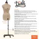 Dritz My Double Designer Adjustable Dress Form Small, Female Sizes US 414, Sewing Mannequin with Pinnable Body Torso, 13 Dials & 360 Hem Guide