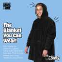 THE COMFY Original | Sherpa Lined Microfiber Fleece Wearable Blanket, Oversized Design with Hood and Pocket from Shark Tank (Santa)
