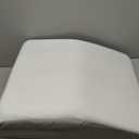 Bedluxe Leg Pillow, 8inch Leg Elevating Pillow for After Surgery, Blood Circulation, Leg Wedge Pillow for Side Sleeping, Leg Rest for Swelling, Cooling Gel Memory Foam Top, White/Grey (22*24+8)