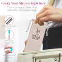 3 x 8-Pack Reusable Stainless Steel Straws with Colored & Black Silicone Tips, Straw Cleaner Brush and Polyester Travel Bag, Reusable Drinking Straws for Tumblers & Mason Jars