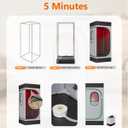 Portable Infrared Sauna Box for Home with 3L 1200W Steamer, Big Folding Chair, 99 Mins Timer, 9 Levels, Steam Sauna Tent with 660nm + 850nm Red Light Therapy, for Home Spa Detoxification