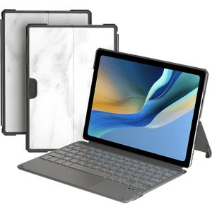 Keyboard Case for Surface Go (3/2/1), Magnetic Detachable, Portable Rechargeable Wireless Bluetooth Keyboard with Touchpad- Grey