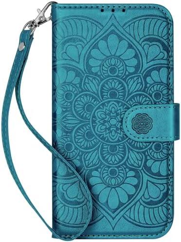 Ateeky Wallet Case for iPhone 12 and iPhone 12 Pro, [RFID Blocking] 3 Card Holder Stand with Credit Card Slot PU Leather Magnetic Protective Flip Cover for iPhone 12/12 Pro (Dark Blue)