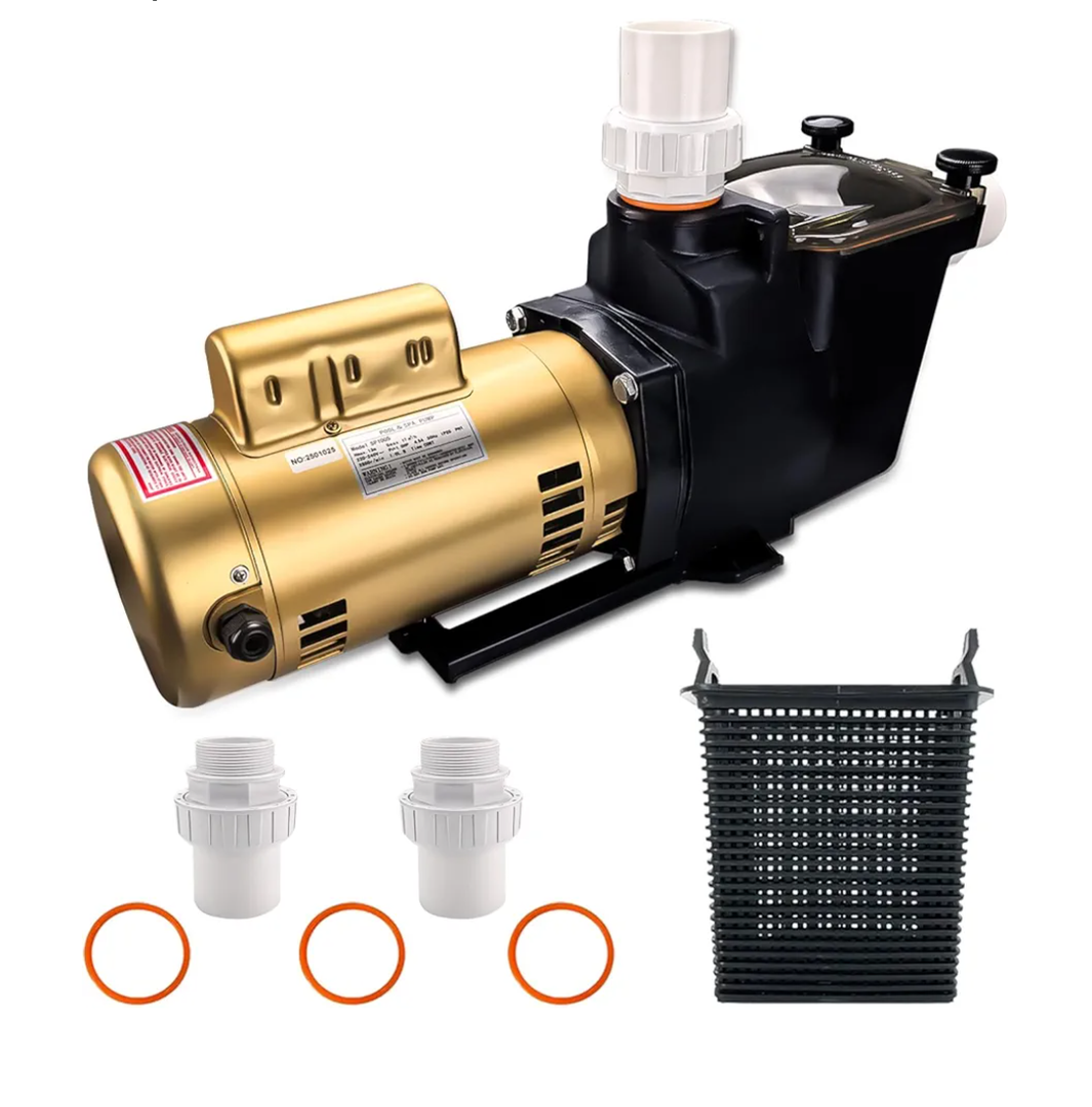 W3SP2607X10 Super Pool Pump 1HP 50Hz 230V Replacement for Hayward SP2607X10,Single Speed Pool Pump Suitable for Above and In Ground Pools and Spa
