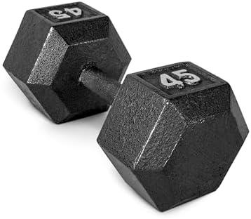 CAP Barbell Cast Iron Hex Dumbbell 45 Lbs