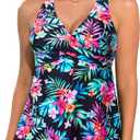 Tempt Me Women Tankini Top Only Flowy Swim Tops V Neck Bathing Suit Top XL