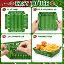 LINHAXM 100 PCS Football Plates and Napkins Set, Football Party Decorations Includes 50 Football Food Trays and 50 Napkins for Game Day, Tailgate, Football Birthday Party Decorations, large