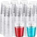 Yunsailing 200 Pack Disposable Measuring Cups for Resin 8 oz Clear Plastic Epoxy Reusable Liquid Mixing Cups for Cooking and Baking Supplies