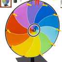 12 Inch Heavy Duty Spinning Prize Wheel - 10 Slots Color Tabletop Roulette Spinner of Fortune, with Eraser for Trade Show, Carnival, Win Fortune Spin Games, Multiple Colors