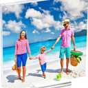 8x8 Square Magnetic Acrylic Picture Frame, Clear Double Sided Frame with Base, Frameless Floating Lucite Photo Frame Stands on Desk Table Horizontally or Vertically