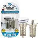 Drain Buddy Ultra Flo- 2 in 1 Bathroom Sink Stopper & Hair Catcher W/Patented Pull Clean Technology! | Fits 1.25 Sink Drains, Clog Preventing | Chrome Metal Cap / 1 Replacement Basket