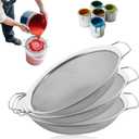 3 Pack 60 Mesh Stainless Steel Fine Mesh Paint Strainer for 5 Gallon Bucket, Paint Strainer Tool for Filtering Debris, Particles and Impurities from Paint and Liquids Drain, Rinse Food, Easy to Clean