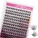 Individual Lashes 144pcs D Curl Lash Clusters Mixed Length Individual Lash Extensions Cluster Lashes DIY Lash Extension Supplies Eyelash Clusters (F5-0.07D, 12-18mm)
