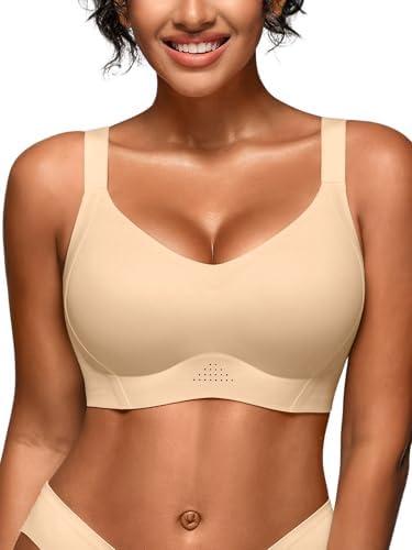 Supportive Jelly Bras for Women - Full Coverage Bra for Older No Underwire - Wireless Plus Size Seamless Lifting Bralette, XL