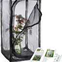 30" Heavy Duty Monarch Butterfly Habitat, Outdoor Collapsible Insect Mesh Cage Terrarium Pop-up with Zipper Protection
