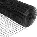 48'' x 50' 1.5inch Hardware Cloth 16 Gauge Black Vinyl Coated Welded Fence Mesh for Home and Garden Fence and Home Improvement Project